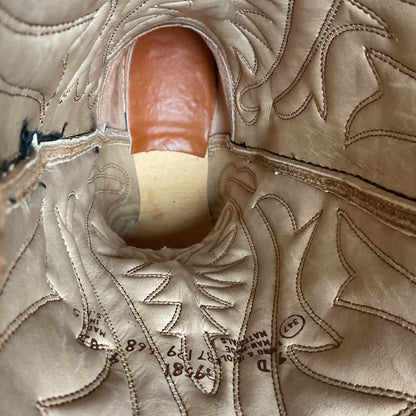 Vintage Sears Suede Cowboy Boots | Rough Out | Buck Stitch | USA Made | 9 D