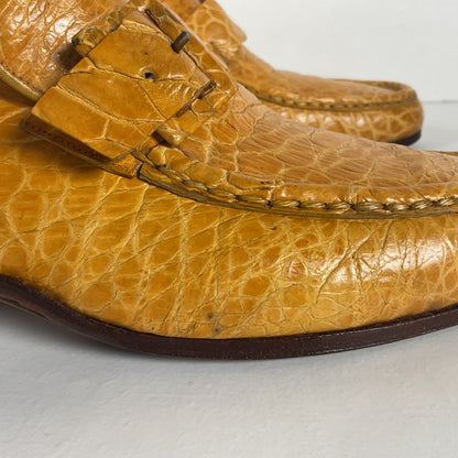 Vintage Sea Turtle Loafers | Monk Strap | Yellow | Men’s 7 D