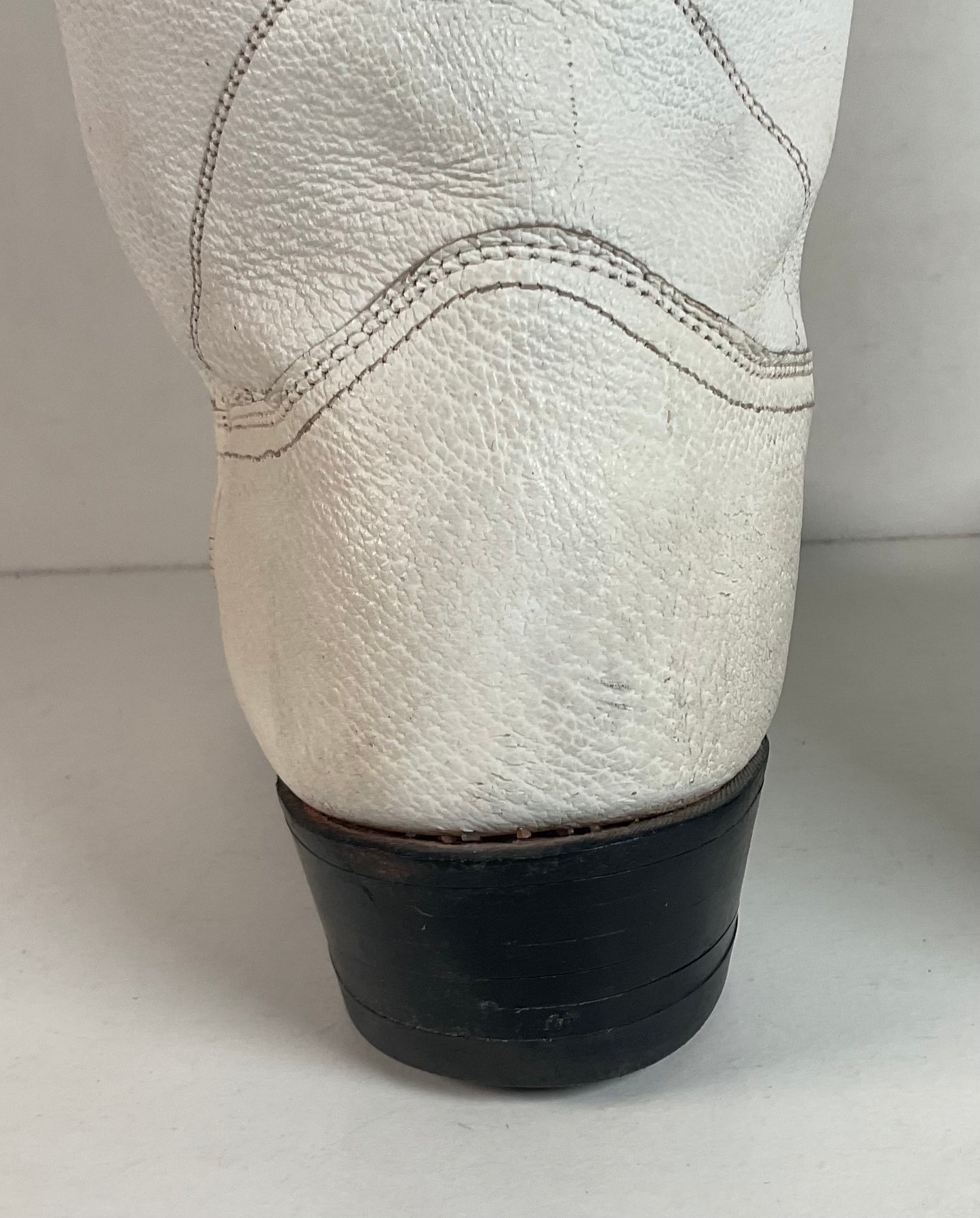 Vintage Justin White Label Cowboy Boots | USA Made | Men’s 9.5 D