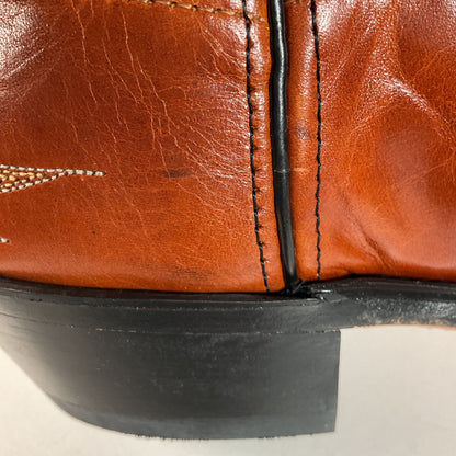 Dan Post For Code West Tooled Cowboy Boots Men’s 10 M USA Made Inlays