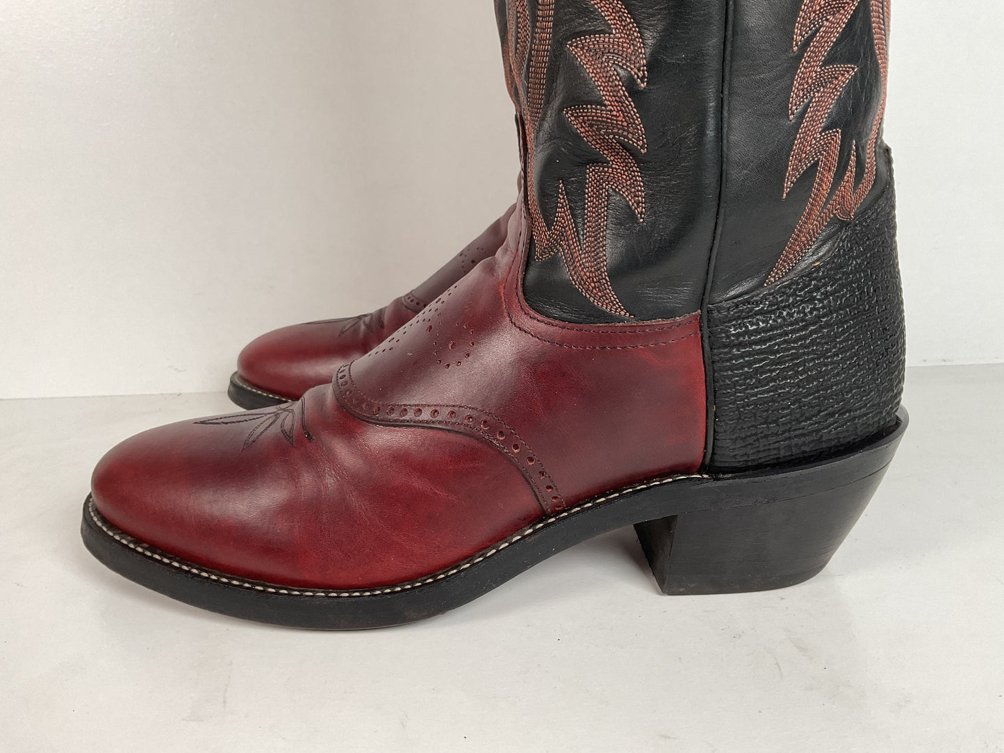 Tony Lama Renegade Buckaroo Boots | Shark Skin Heel | Exotic | USA Made | 13 B