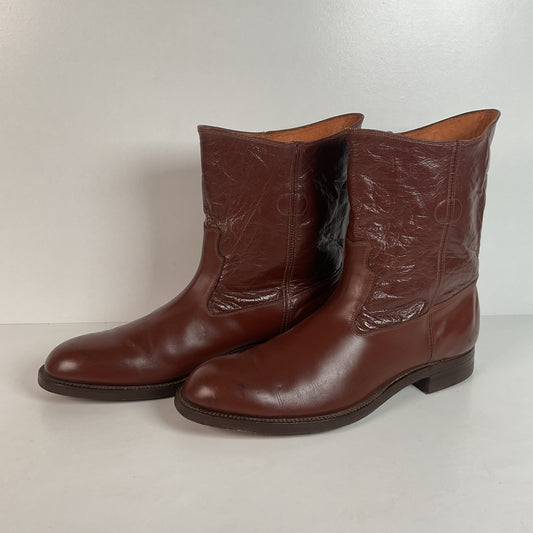Vintage Jarman Cloth Pull Military Style Boots 11 Narrow 1940s