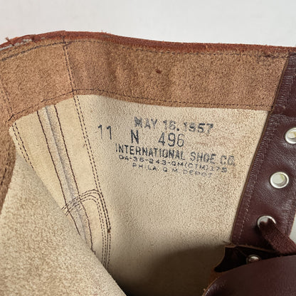 Vintage Vietnam War Brown Jump Boots 11 N (Narrow) Cap Toe Paratrooper