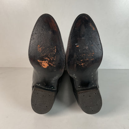 Late 1960s Tony Lama Patent Leather Cowboy Boots 10.5 D Glossy USA Made
