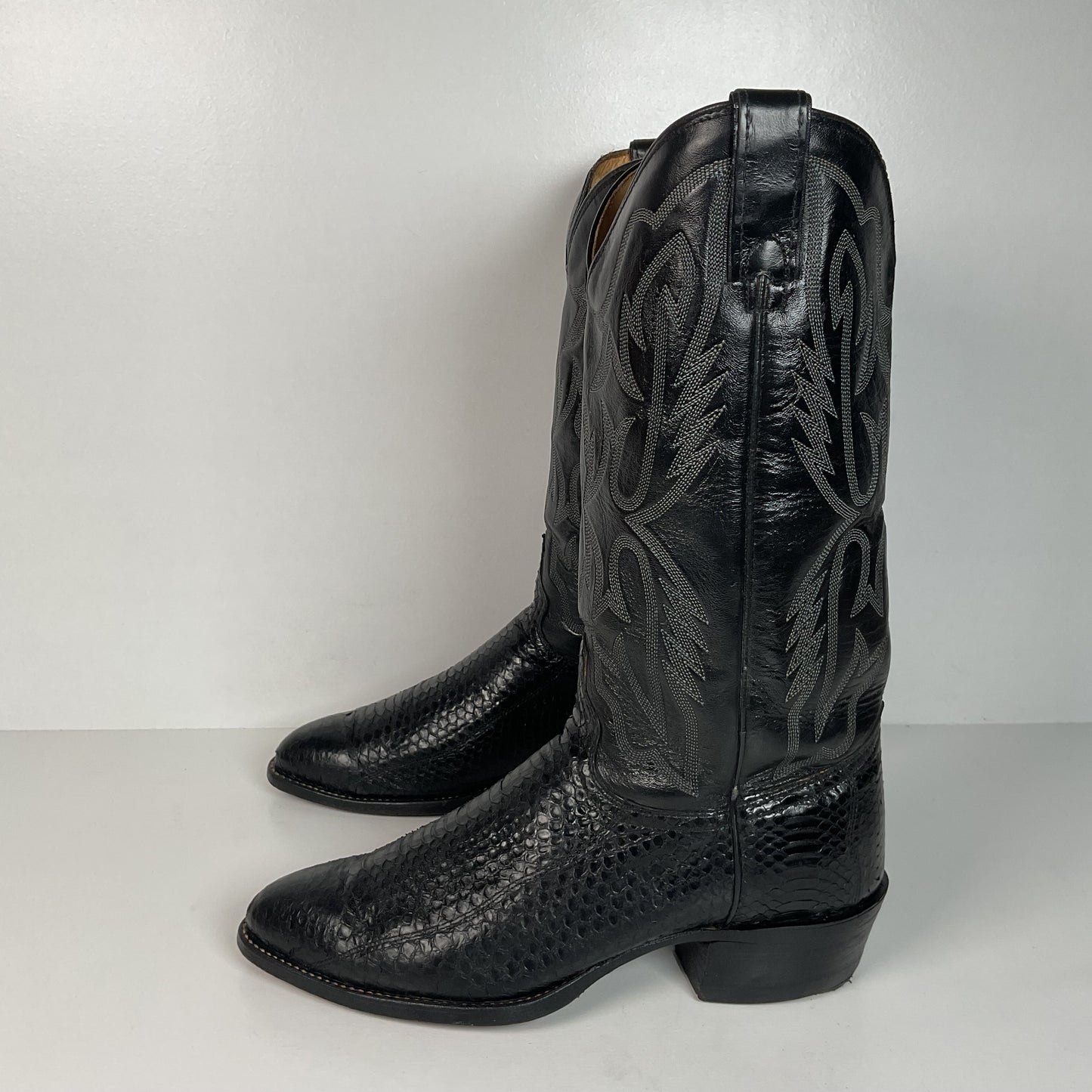 Vintage Texas Imperial Cowboy Boots | Python Snakeskin | USA Made | Men’s 9.5 D