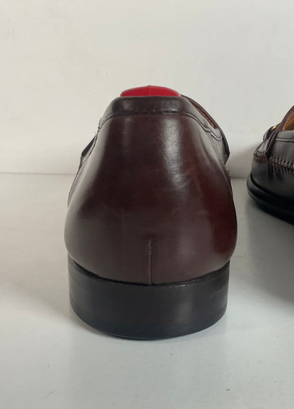 Recrafted Mezlan Crocodile Tassel Loafers 10 M Moc Toe