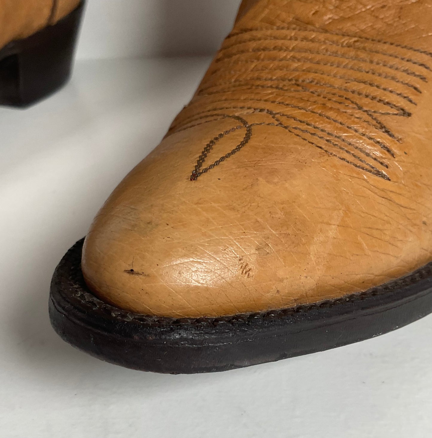 Vintage Panhandle Slim Smooth Ostrich Cowboy Boots | Exotic | Men’s 8 D