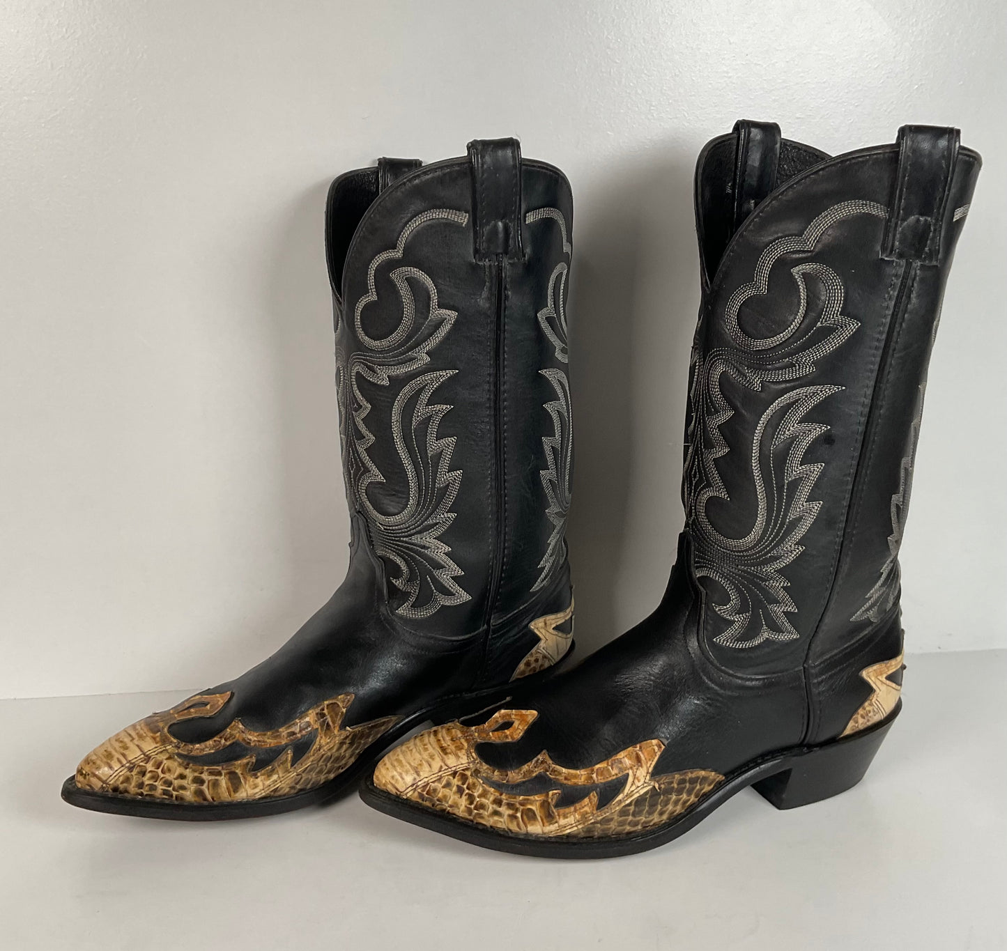Dan Post for Code West Cowboy Boots | Python Snakeskin Tip | USA Made | 9 Wide