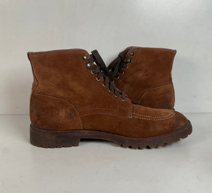Frye Will Suede Lug Boots 11 M USA Made Rough Out