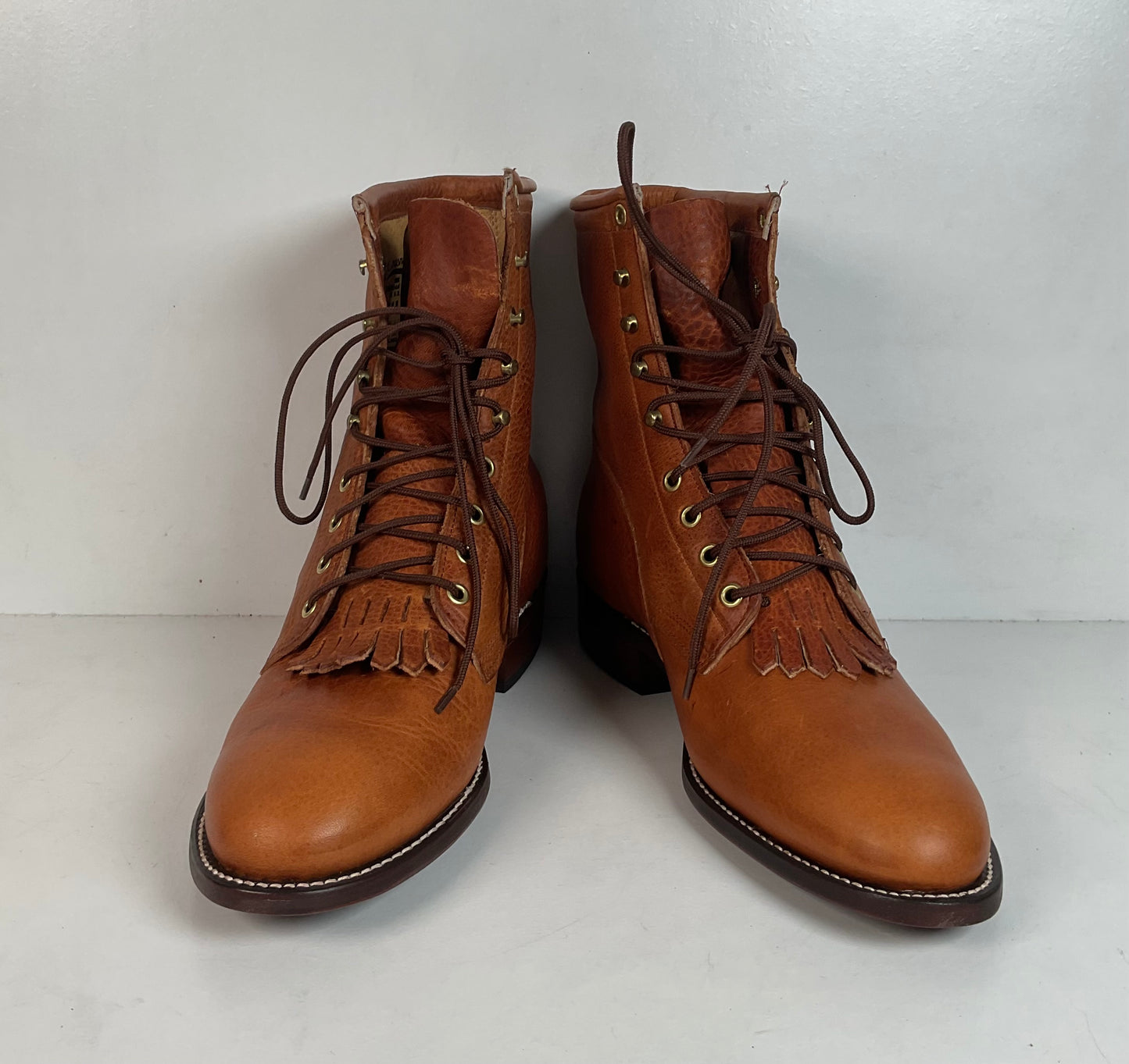 Vintage J. Chisholm Kiltie Packer Boots 10 EE USA Made