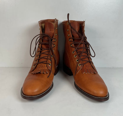 Vintage J. Chisholm Kiltie Packer Boots 10 EE USA Made