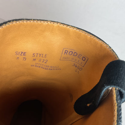 Vintage Rodeo Denim Cowboy Boots Men’s 8 D | Women’s 9 USA Made Chunky