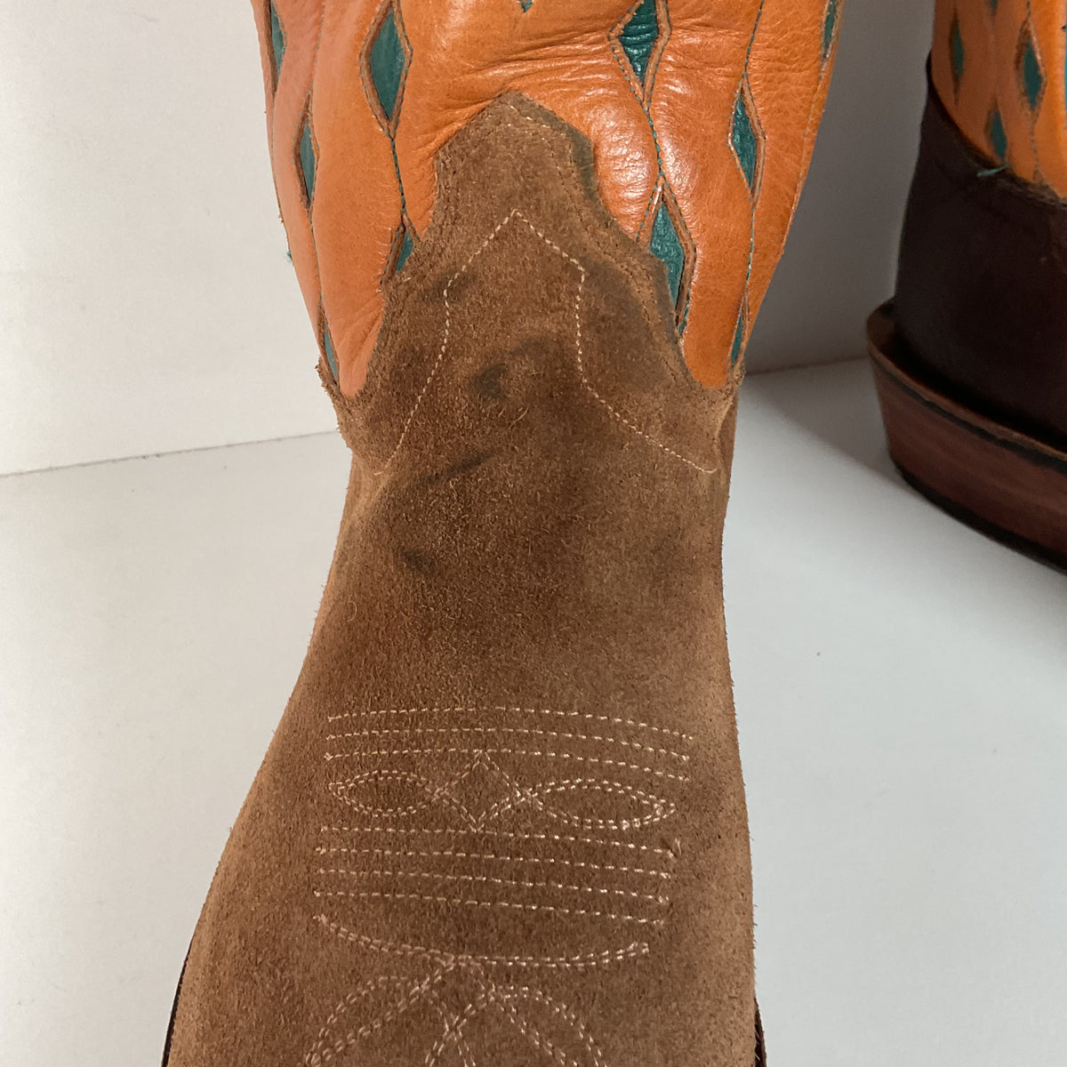 Olathe Buckaroo Cowboy Boots | Suede | USA Made | Men’s 14 EEE