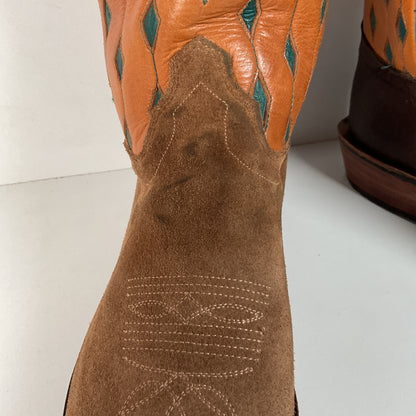 Olathe Buckaroo Cowboy Boots | Suede | USA Made | Men’s 14 EEE