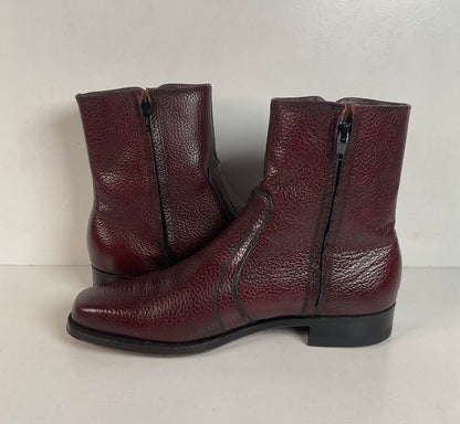 Vintage Florsheim Bullhide Zipper Boots 9.5 D Chelsea Style