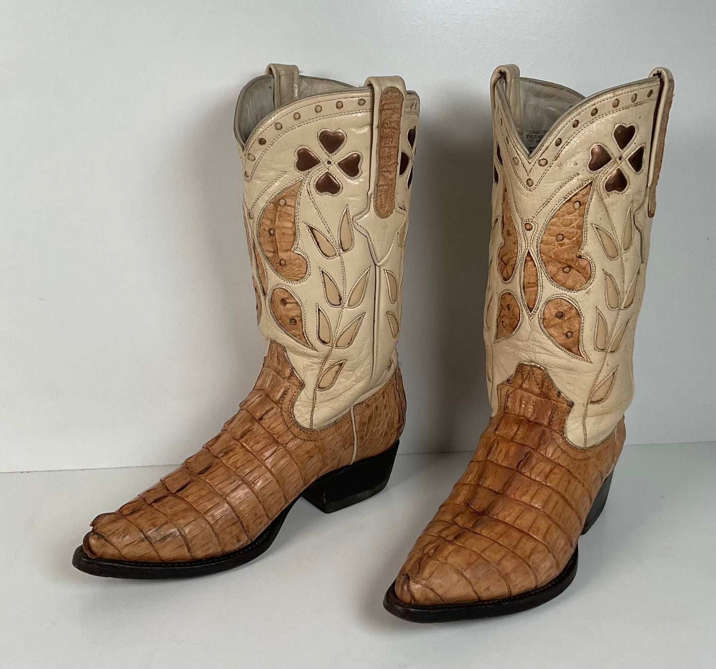 Cuadra Butterfly Cowgirl Boots | Caiman Tail | Tooled Inlays | Women’s 6.5