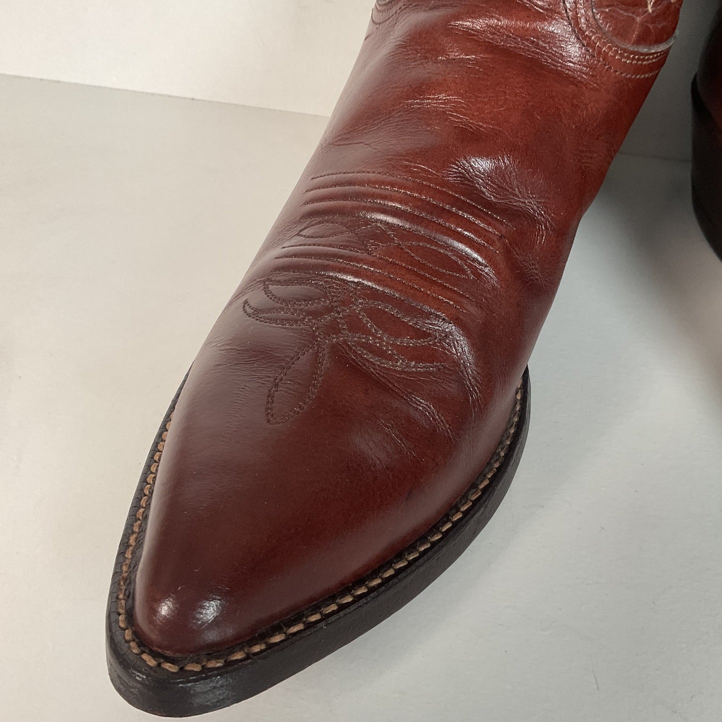 Vintage Justin Marbled Deerlite Cowboy Boots | USA Made | Deer Skin | 8.5 D