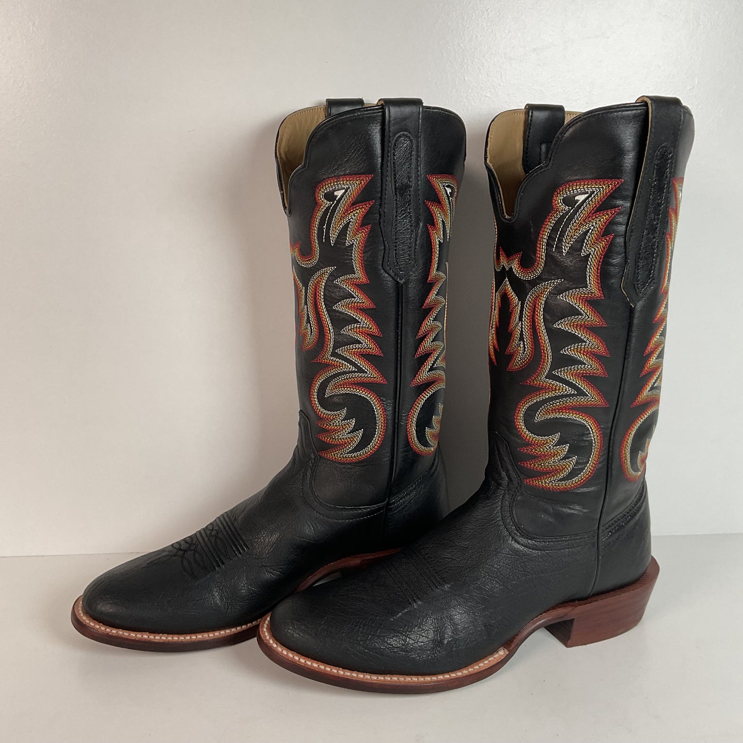 R. Watson Smooth Ostrich Cowboy Boots | Exotic | Black | Men’s 9 D