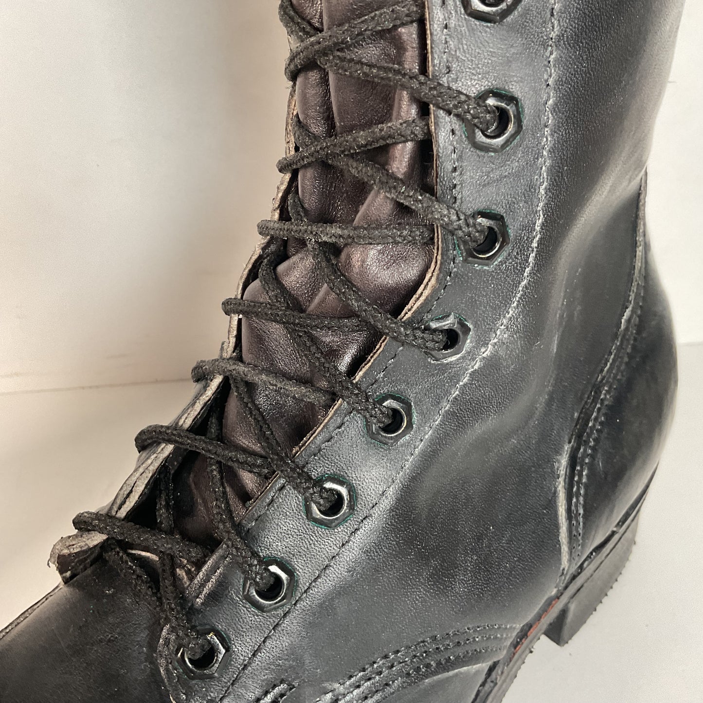 Vintage Carolina Linesman Lace Up Boots 9.5 E USA Made Pole Climber