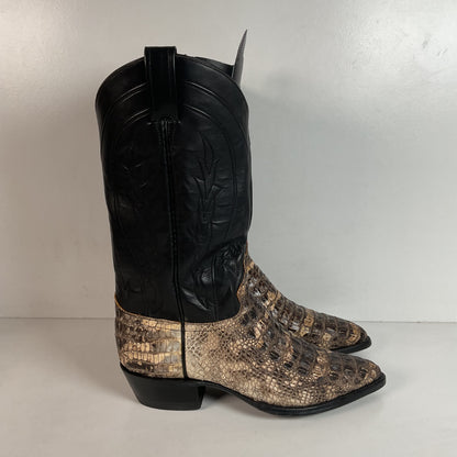 Remington Natural Alligator Cowboy Boots 9 D Body Cut