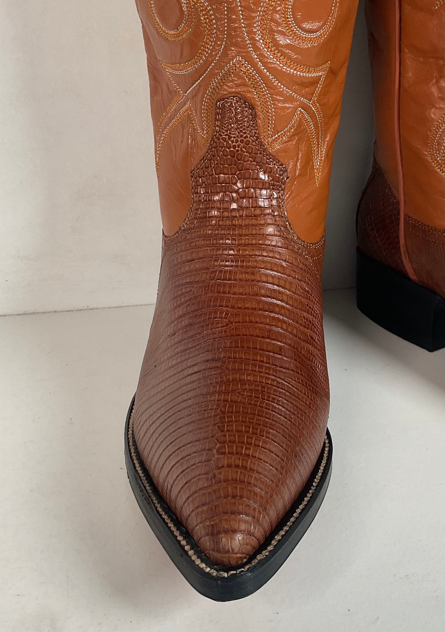 Silvertown Custom Cowboy Boots | Lizard Teju | Men’s 6.5 | Women’s 7.5