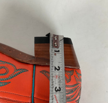 Allen’s Azulado Cowgirl Boots | Bright Orange | Women’s 7 B