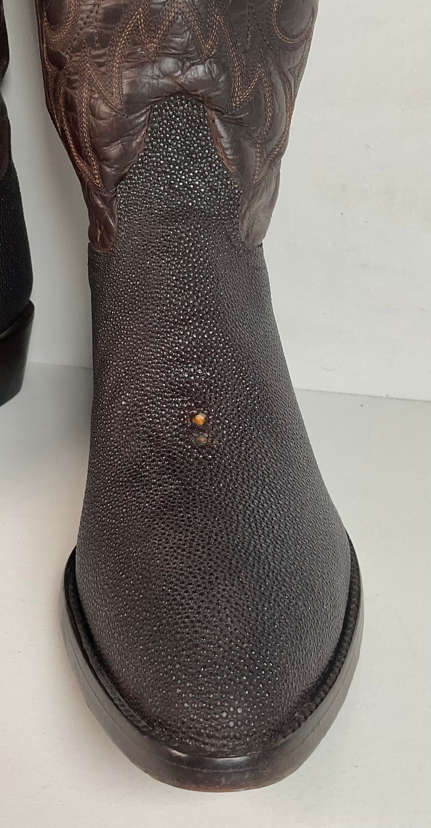 Alvies Rickshaw Stingray Cowboy Boots 10.5 E Exotic