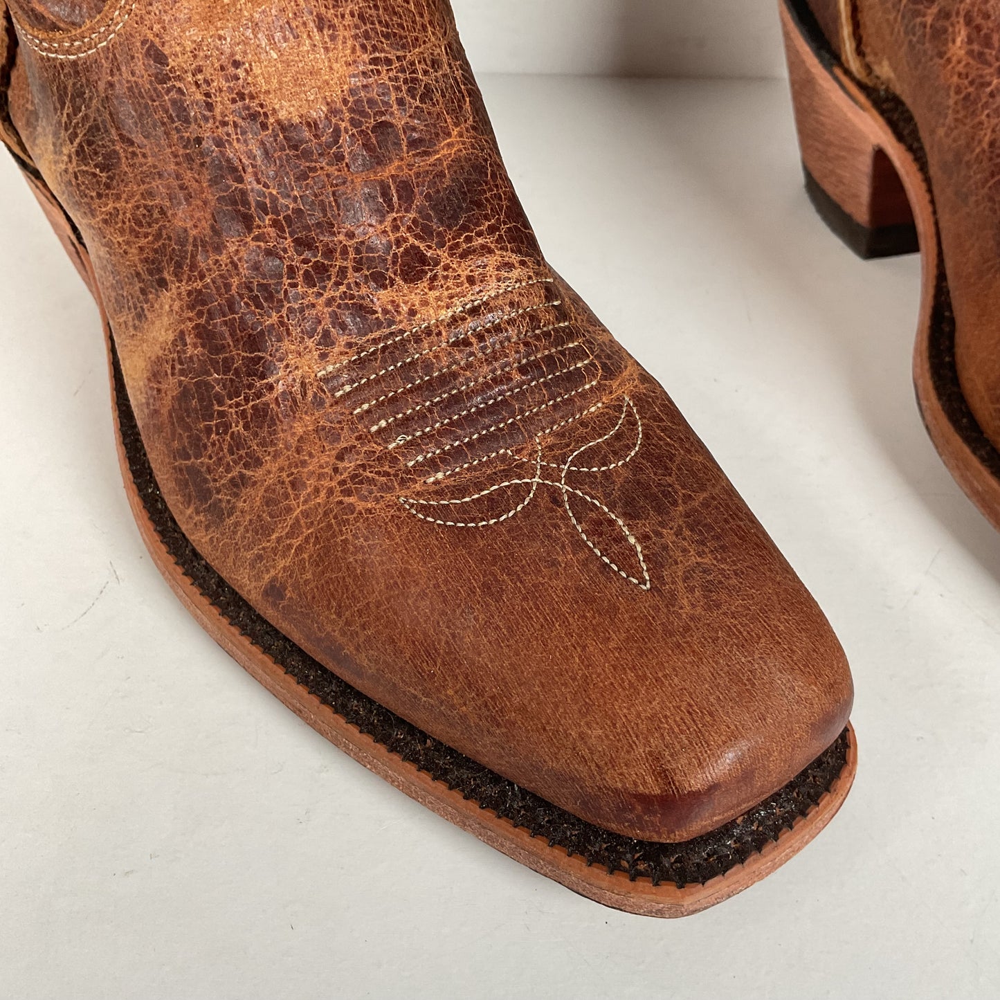 Justin Bent Rail Cowgirl Boots | Tan Road | USA Made | Women’s 9 B