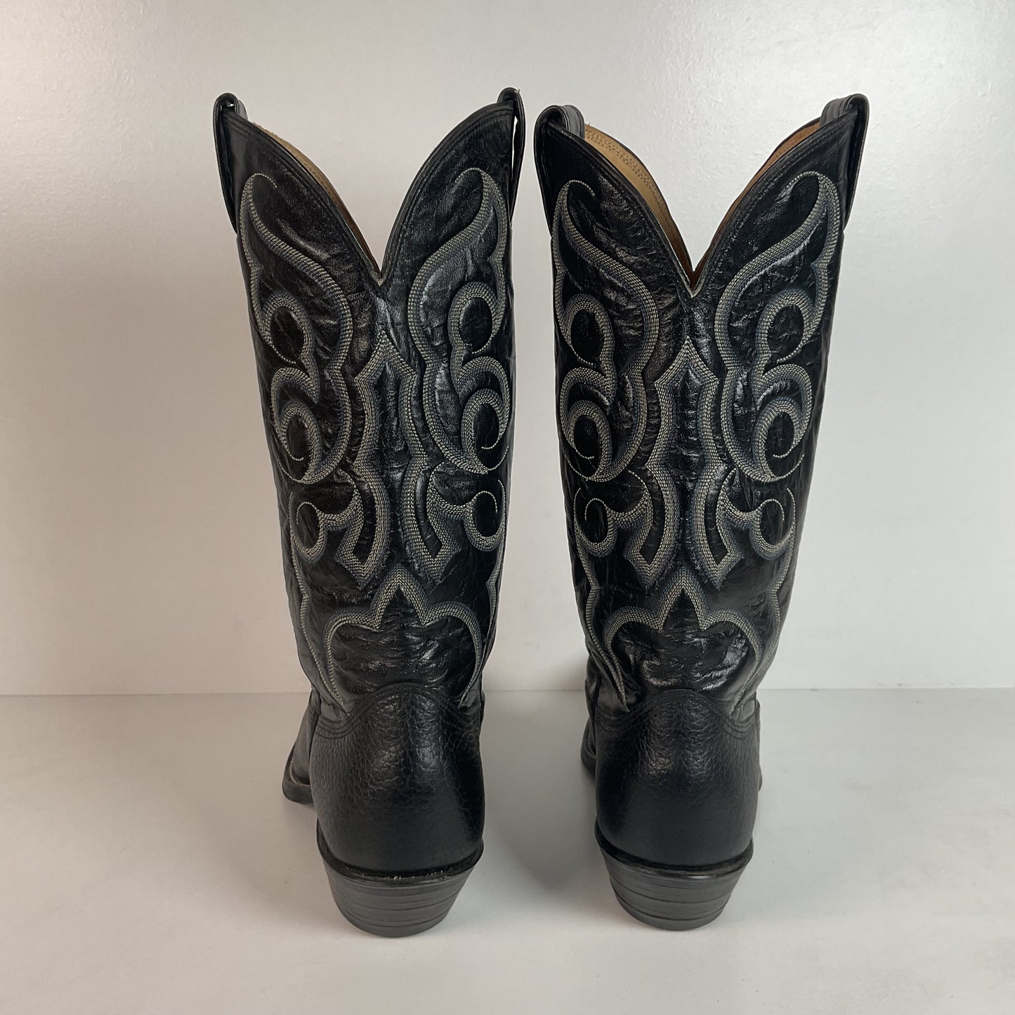 Vintage Nocona Bullhide Cowboy Boots | USA Made | Black | Men’s 8.5 D