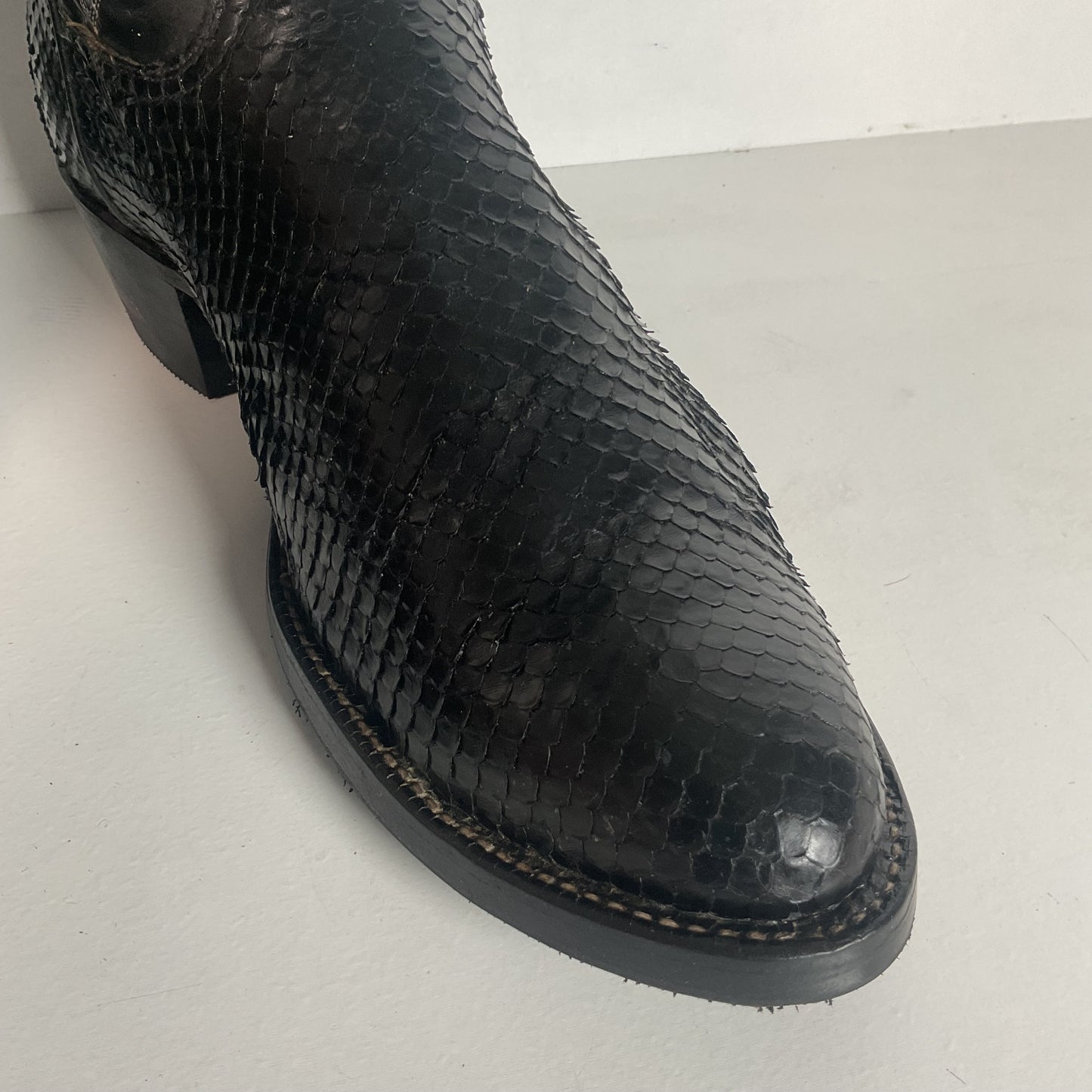Vintage Tony Lama Anaconda Cowboy Boots | Snakeskin | Gold Label | Exotic | 9 D