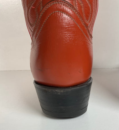 Vintage Tony Lama Cowboy Boots | Gold Label | Tooled Inlay | 6.5 C | Women’s 7.5