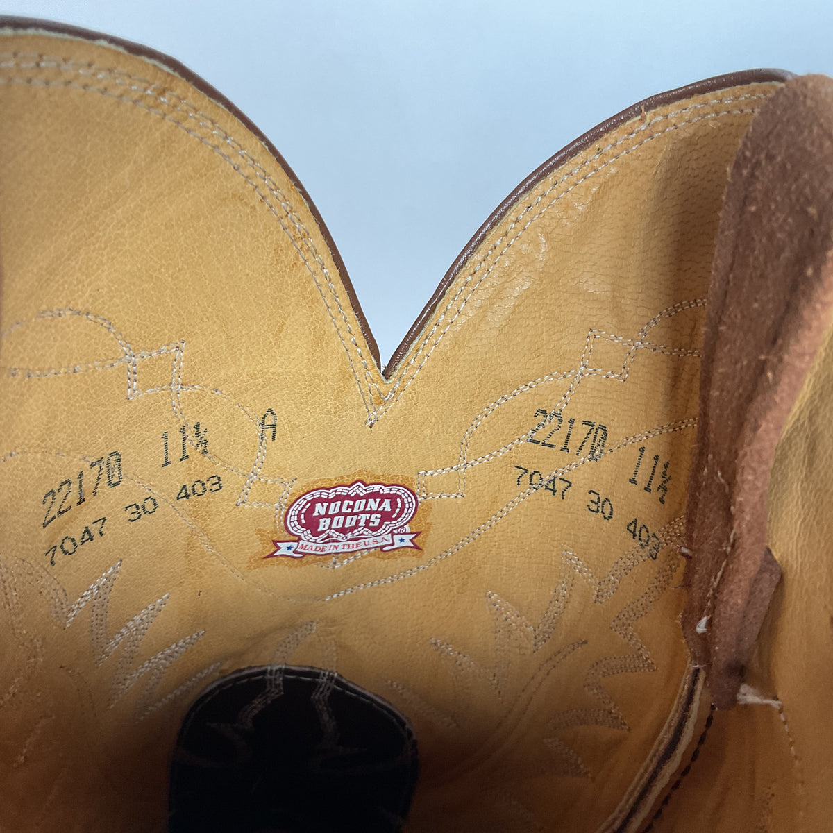 Vintage Nocona Suede Rough Out Cowboy Boots | Extra Narrow | Men’s 11.5 A