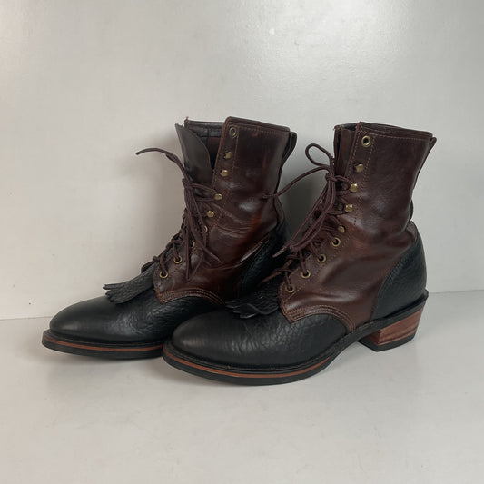 Vintage Durango Kiltie Packer Boots 10.5 D USA Made Bullhide