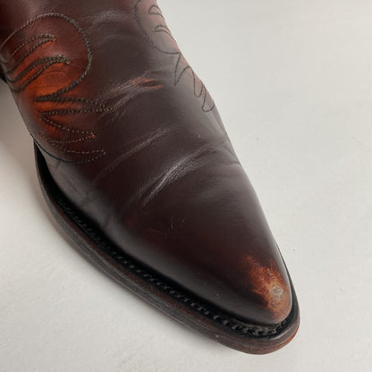 Vintage Texas Thunderbird Cowboy Boots | Rainbow Peacock | USA Made | 70s | 10 D