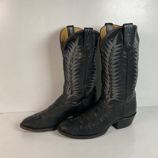 Vintage Tony Lama Gold Label Elephant Boots 10 D USA Made Exotic