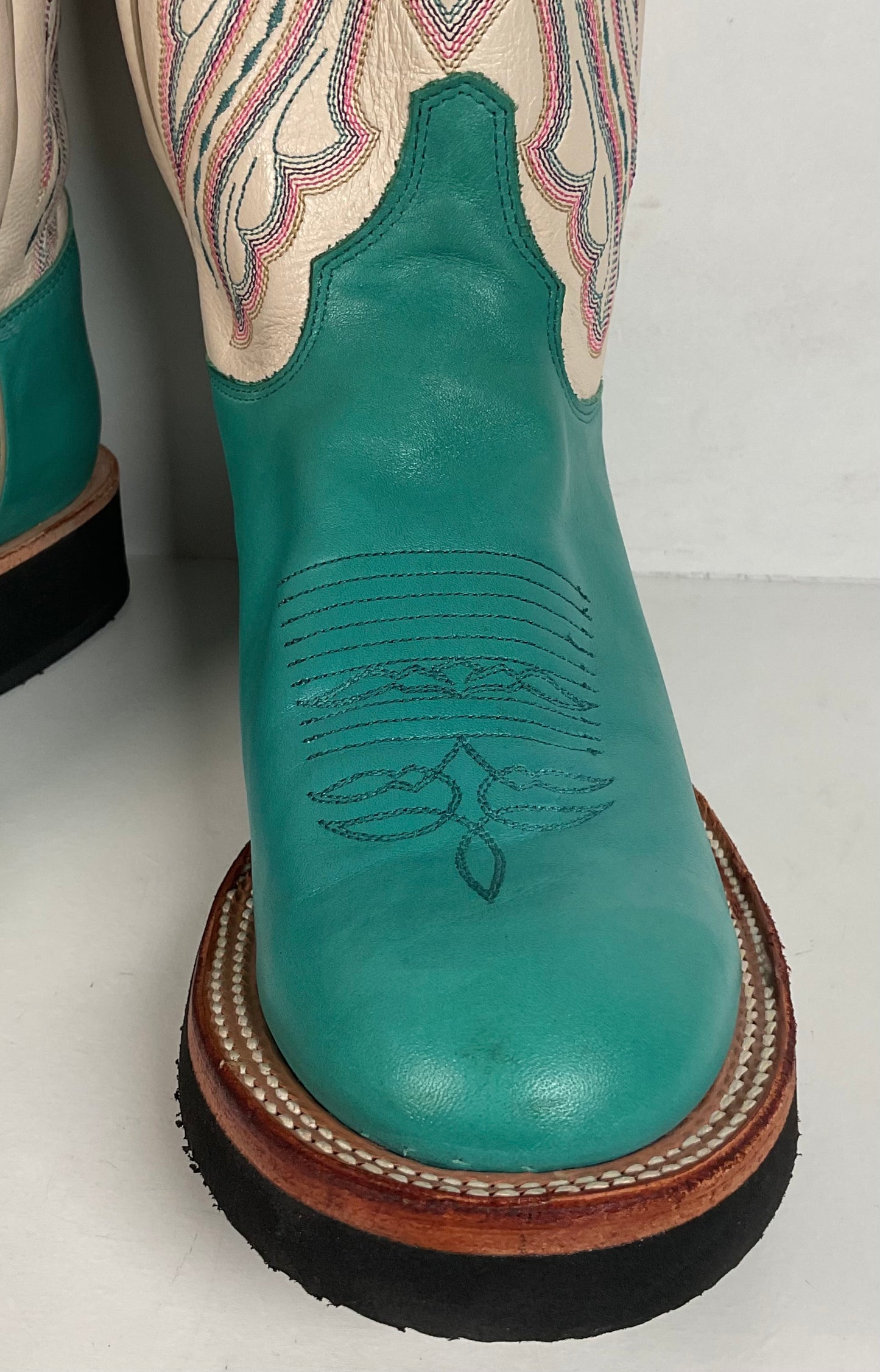 Justin Tekno Crepe Cowgirl Boots | USA Made | Turquoise | Women’s 10 B