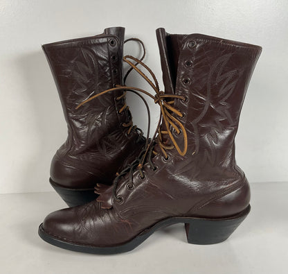 Custom Kiltie Packer Boots | Dark Brown | Men’s 9 D