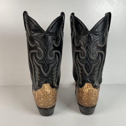 Vintage Tony Lama Cowboy Boots | Natural Teju Lizard | USA Made | Men’s 9 D