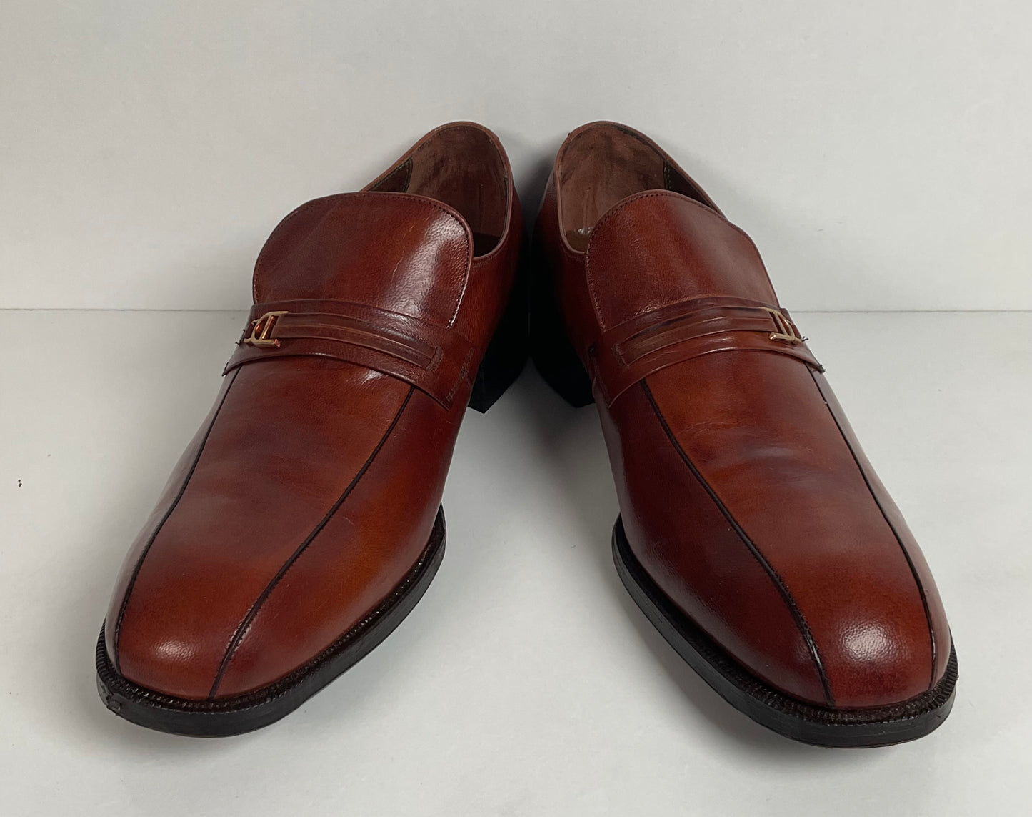 Vintage Florsheim Imperial Horsebit Loafers 9 C Burnished Brown