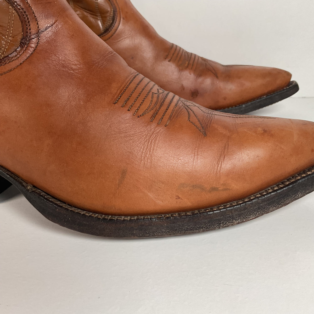 Vintage Justin Fort Worth Cowboy Boots | X Toe | White Label | Men’s 7 D