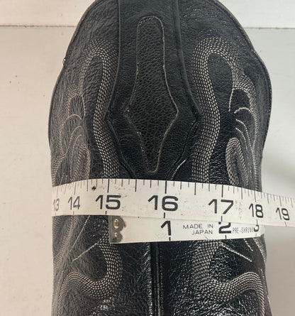 Customized El Dorado Ostrich Leg Cowboy Boots 10 D Exotic