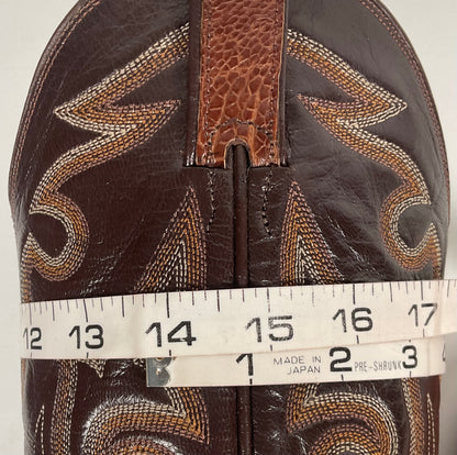 Vintage Panhandle Slim Cowboy Boots | Ostrich Leg & Smooth | Set of (2) | 8 D