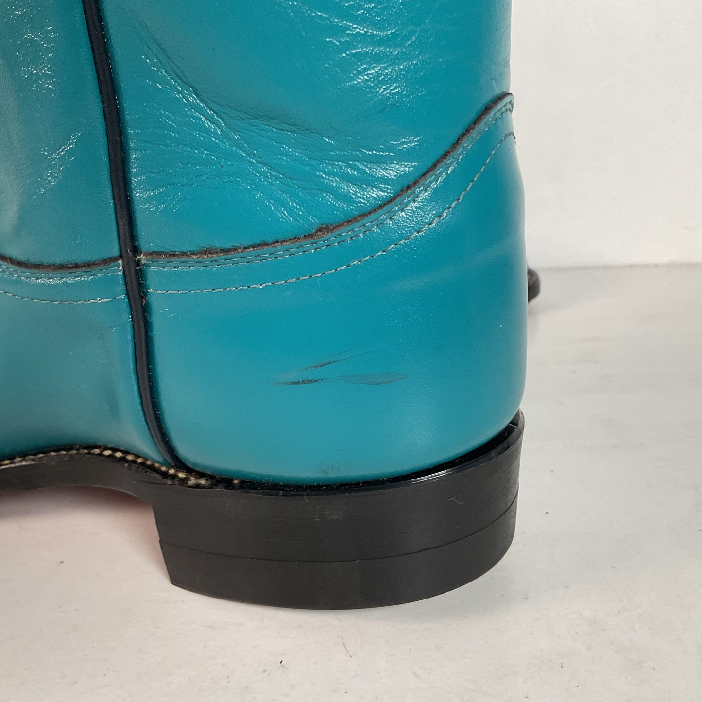 Justin Cowgirl Roper Boots | USA Made | Teal | Women’s 7 C