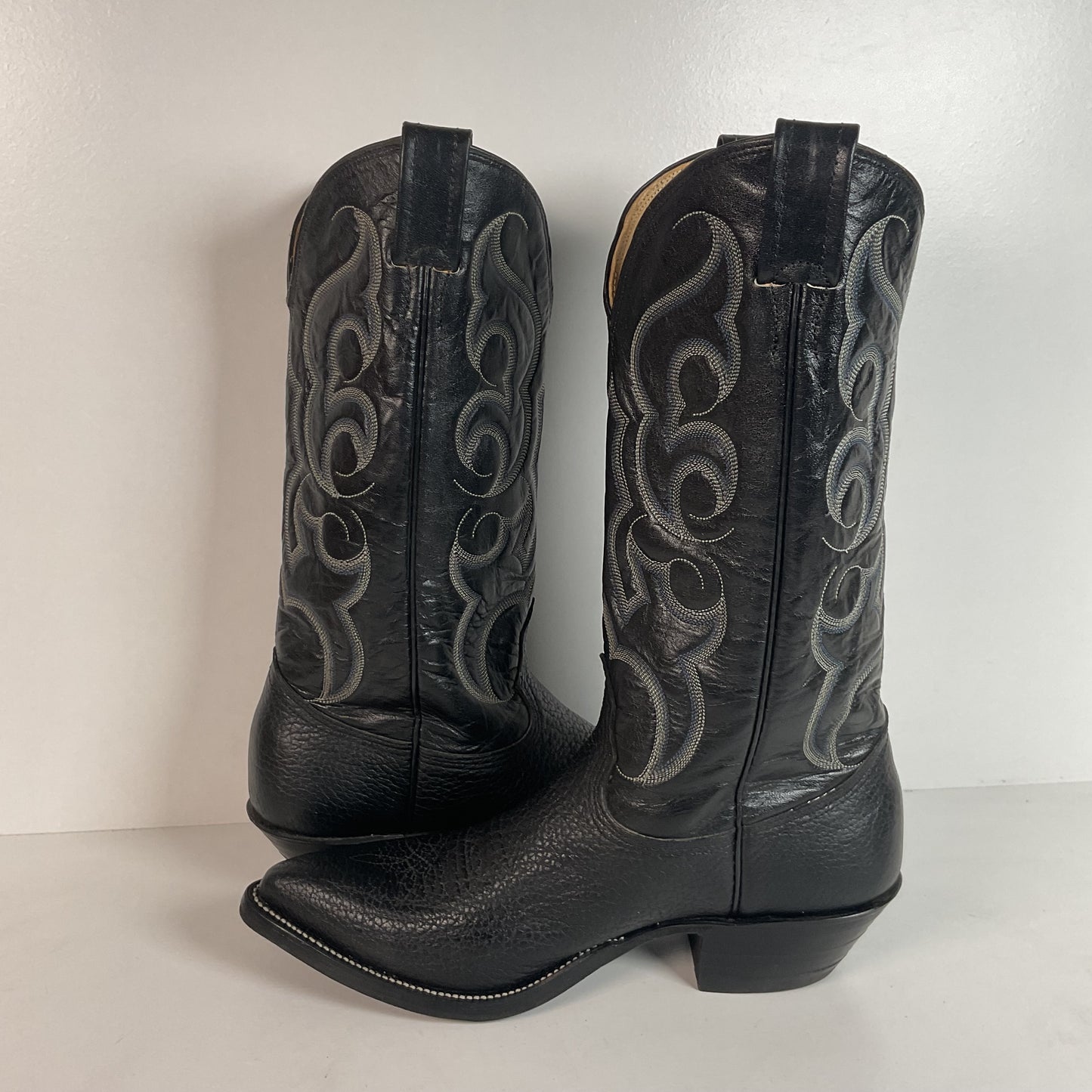 Vintage Nocona Bullhide Cowboy Boots | USA Made | Black | Men’s 8.5 D