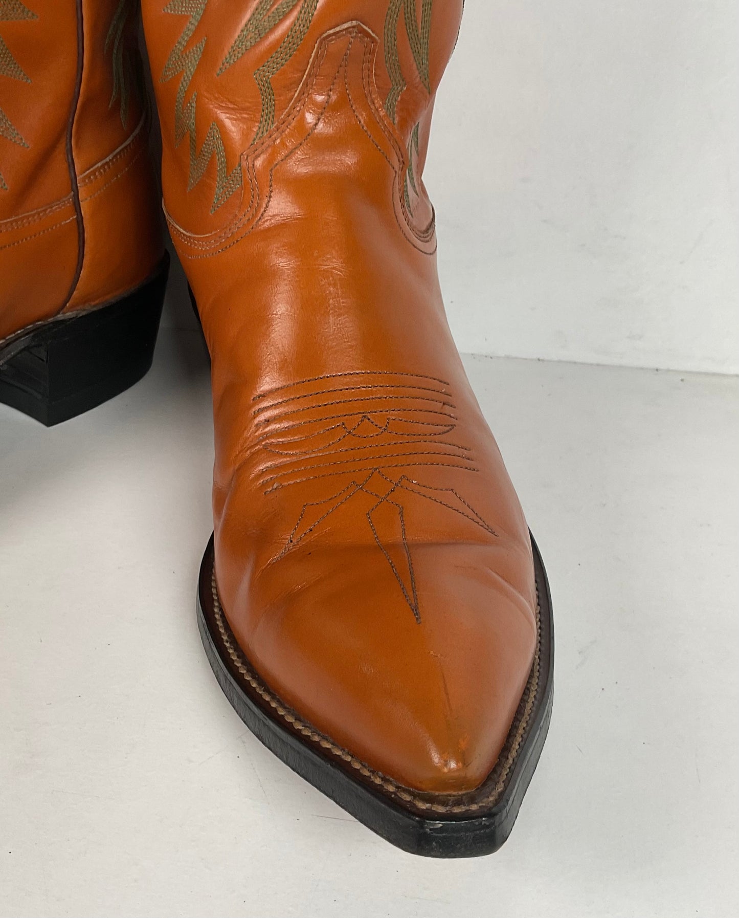 Vintage Justin Fort Worth Cowboy Boots | X Toe | 1960s-1970s | Men’s 9 D
