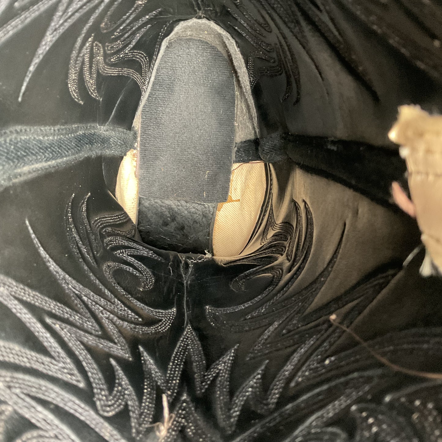 Vintage Laredo Front Cut Python Cowboy Boots 12 D USA Made Snakeskin