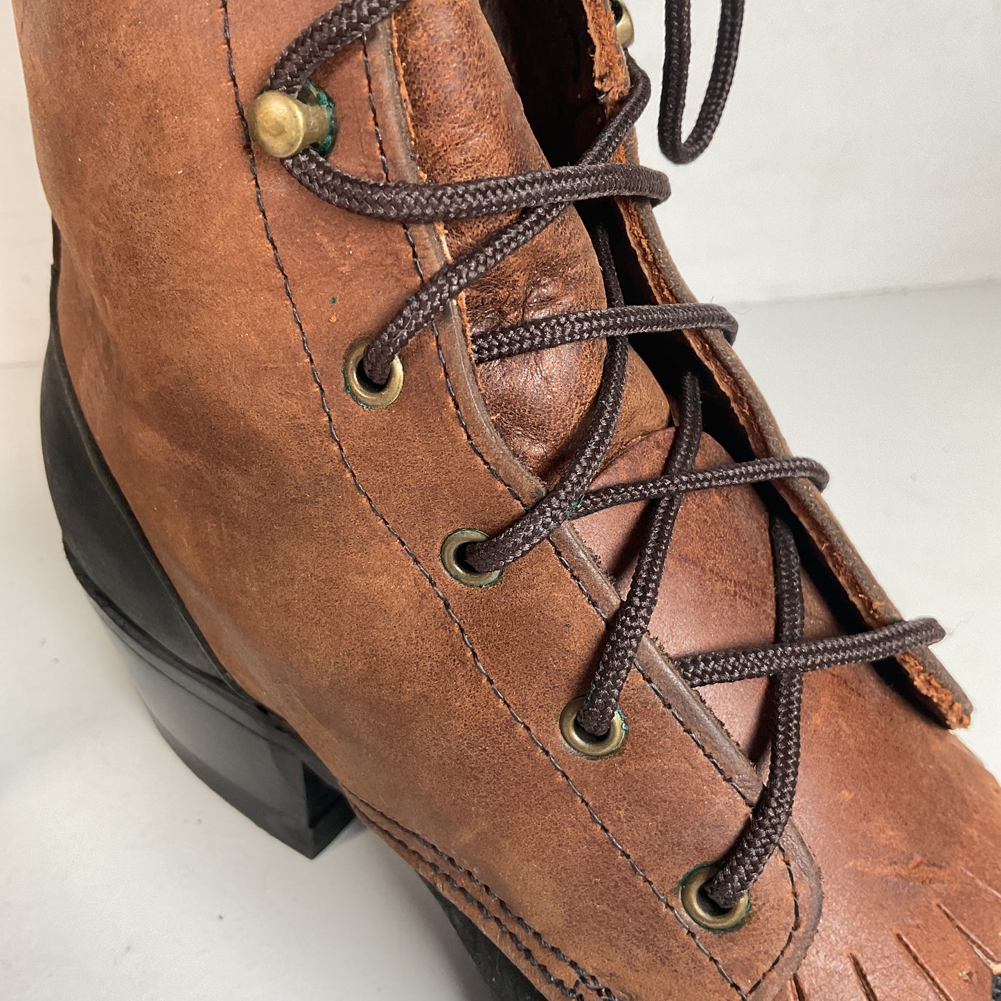 Vintage Abilene Packer Boots | USA Made | Granny | Lace Up | Women’s 7 M