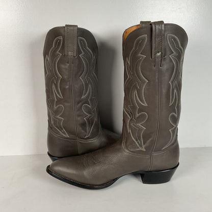Vintage Nocona Bull Shoulder Cowboy Boots | USA Made | Grey | Men’s 12 D