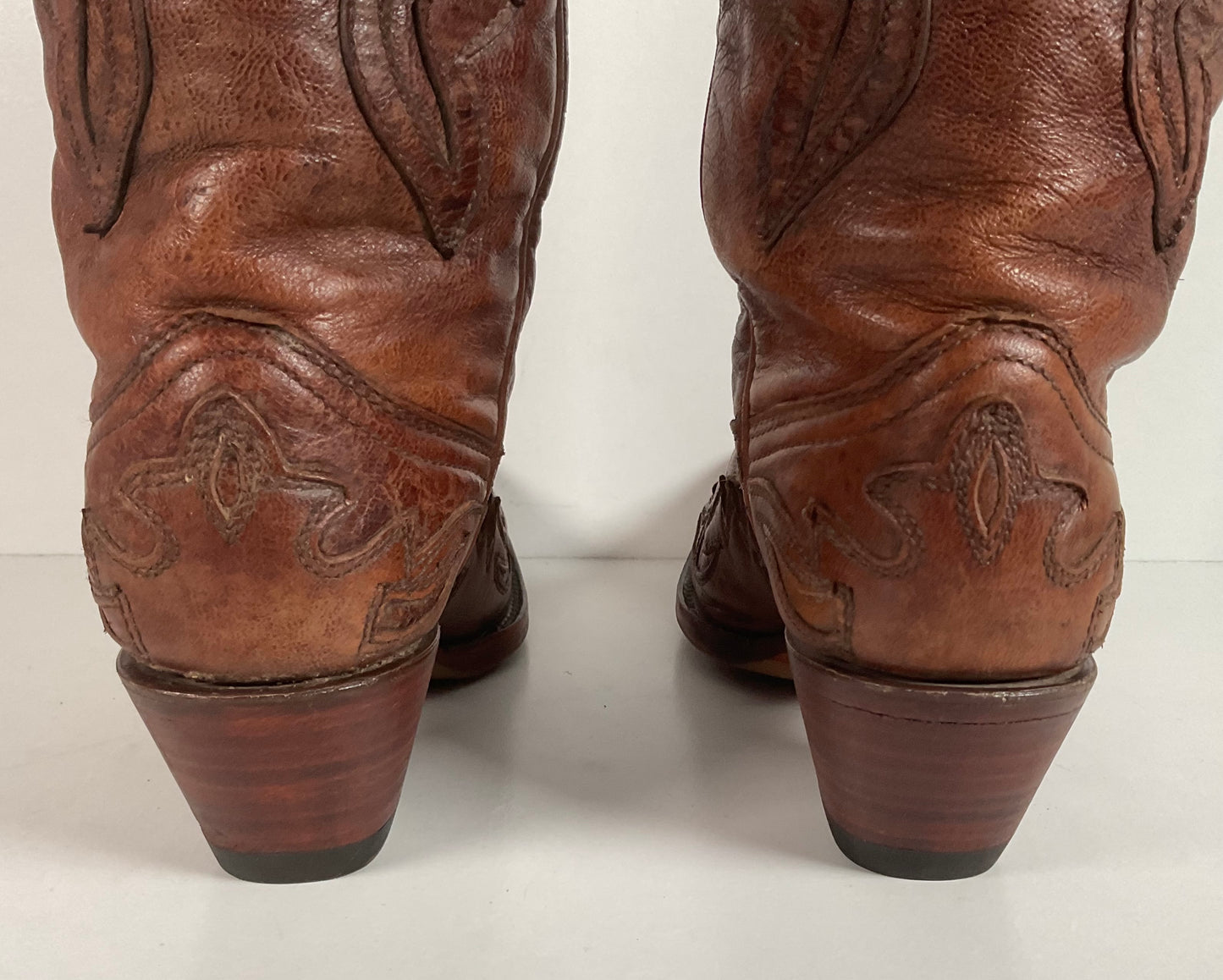 Corral Distressed Leather Thunderbird Cowgirl Boots 8.5 M Overlay Tall