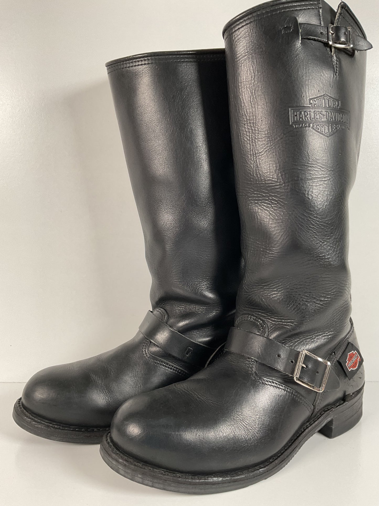 Vintage Harley Davidson Tall, Steel Toe Engineer Boots 9.5 Harness USA Made